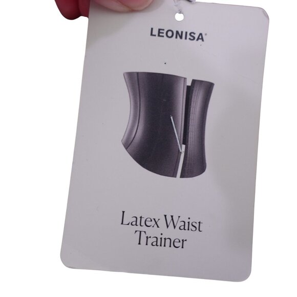 NWT Leonisa Latex Waist Cincher Trainer Sz XL Black Extra-Firm Compression 01579 - Picture 6 of 10